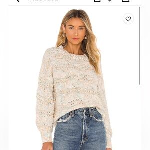 Mink Pink Kasey Knit Sweater in Off White & Multi
